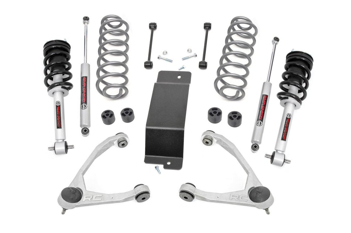Chevrolet Tahoe Suspension Lift Kit - Rough Country - 3.5 Inch Lift Kit, N3 Struts, Forged UCAs - '07-'16